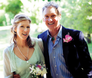 Landon and Diane in the apple orchard right after their wedding, June 2012